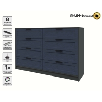 Kомод Тренд КТ-К157 (Антрацит ЛДСП/ Дуб королевский ЛМДФ) Ш1565 В1020 Г451